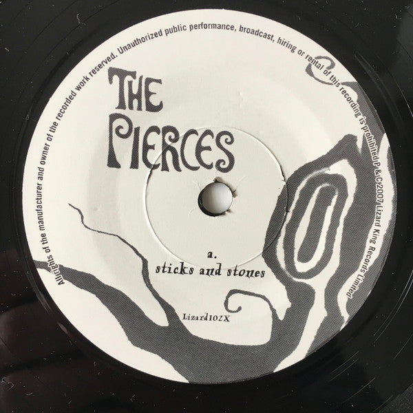 Image of Label Cover of 7" - VG+/EX - THE PIERCES, Sticks And Stones / Turn On Billie (Lizard King Records; LIZARD 102 X, UK 2007, Picture Sleeve), ,  - 2526494E