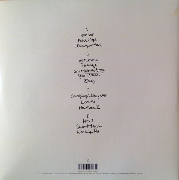 Image of Back Cover of 2xLP - VG+/EX - LAURA MARLING, Short Movie (Virgin; V3136, Europe 2015, Gatefold, 180 Gram Vinyl), ,  - 1126124E