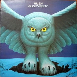 Image of Front Cover of LP - G+/VG - RUSH, Fly By Night (Mercury; 910 001-3, UK 1975, Insert), Gold Box With Two Gold Stars Printed Top Left Of Front Sleeve, Sticker Damage, Edge And Ring Wear, Tape Damage To Spine,  - 3926442E