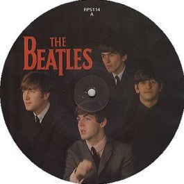 Image of Front Cover of 2154035S: 7" - THE BEATLES, Can't Buy Me Love / You Can't Do That (Parlophone; RP5114, UK 1984 Reissue, Clear Plastic Sleeve, Limited Picture Disc)   /VG+