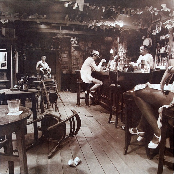 Image of Back Cover of LP - VG/G+ - LED ZEPPELIN, In Through The Out Door (Swan Song; SSK59410, UK 1979, No Brown Paper Outer,"B" Sleeve, Inner), Light marks and quite dished, Plays fine. Decent sleeve, No brown bag,  - 4016392C