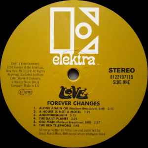 Image of Label Cover of LP - VG+/EX - LOVE, Forever Changes (Rhino; 8122797115, Europe 2012 Reissue, 180 Gram Vinyl, Stereo), Still in shrinkwrap. Very small stain to bottom right corner of sleeve. Hype sticker stuck to inside of sleeve.,  - 3346301S