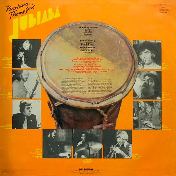 Image of Back Cover of LP - VG+/VG+ - BARBARA THOMPSON, Jubiaba (MCA Records; MCF2867, UK 1978), Still In Opened Shrinkwrap,  - 2816196C
