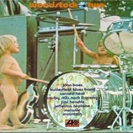 Image of Front Cover of 4545167S: 2xLP - VARIOUS ARTISTS, Woodstock Two (Atlantic Plum And Orange; 2657003, UK 1971, Triple Gatefold)   VG+/VG+