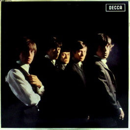 Image of Front Cover of 3624111E: LP - THE ROLLING STONES, The Rolling Stones (Decca Red Unboxed, Label X on Discogs; LK 4605, UK 1964, Flipback Sleeve - B1 on Discogs, 2nd Pressing Mono, I Need You Baby listing) Light marks on vinyl. Creasing and ringwear on sleeve, staining to back sleeve.  VG/G+