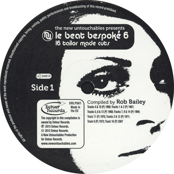 Image of Label Cover of LP - VG/VG+ - VARIOUS ARTISTS, Le Beat Bespok� 6 (DRLP061; DRLP061, UK 2015, Inner), A couple of light hairlines only. Sleeve has a little edgewear/creases.,  - 4426013E