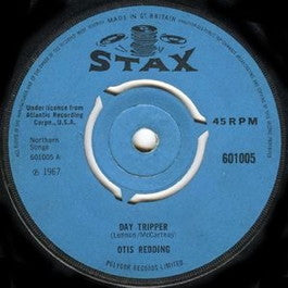 Image of Front Cover of 2114227C: 7" - OTIS REDDING, Day Tripper / Shake (Stax; 601005, UK 1967, 3-Prong Centre) Heat damage at edge of B-side which plays through fine  /VG