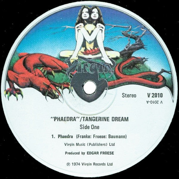 Image of Label Cover of 4644152S: LP - TANGERINE DREAM, Phaedra (Virgin Coloured Drawing; V 2010, UK 1974, Gatefold) All round strong VG  VG/VG