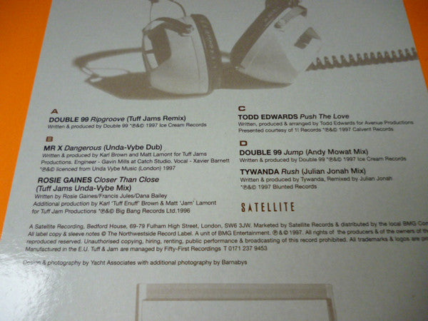 Image of Back Cover of 2x12" - VG/VG+ - VARIOUS, Tuff Jam Preasents: Underground Frequencies Volume 1 (Satellite; 74321 49467 1, UK 1997, Stickered Picture Sleeve), ,  - 2946176S