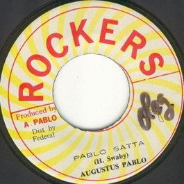 Image of Front Cover of 0216101C: 7" - AUGUSTUS PABLO, Pablo Satta (Rockers; , Jamaica 1977) Loads of marks, crackle throughout. Feelable mark at the very end of side A.  /G