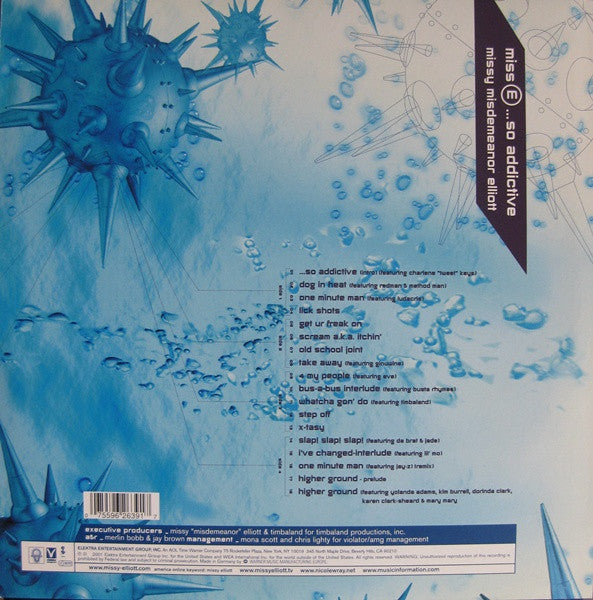 Image of Back Cover of 2xLP - VG/VG - MISSY ELLIOTT, Miss E ...So Addictive (Elektra; 7559-62639-1, Europe 2001, Picture Sleeve, 2 Inners), few signs of wear to sleeve - faint edgewear,  - 2946077S