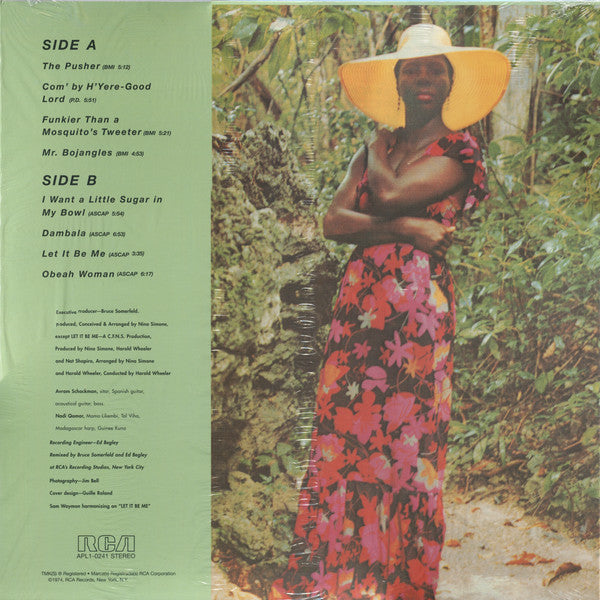 Image of Back Cover of LP - EX/VG+ - NINA SIMONE, It Is Finished (RCA; APL1-0241, US 2002 Reissue, Glossy Sleeve), ,  - 2526041E