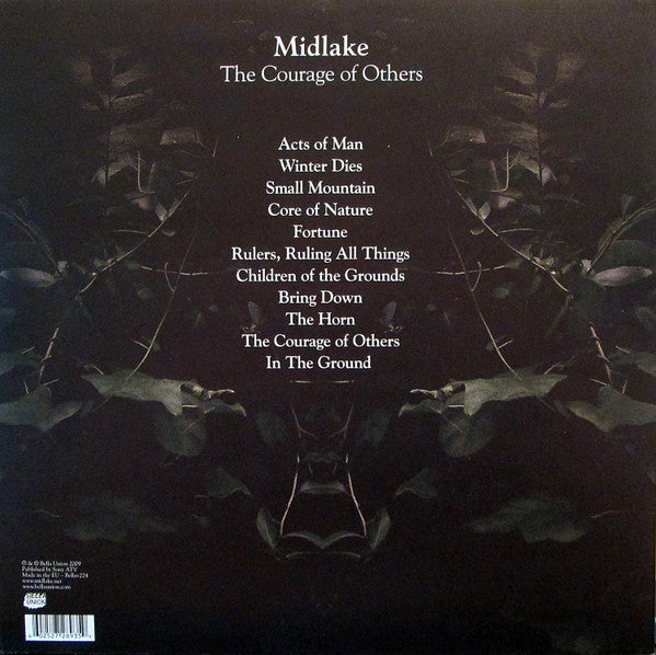 Image of Back Cover of LP - VG/VG - MIDLAKE, The Courage Of Others (Bella Union; BELLAV224, UK 2010, Inner, 180 Gram Vinyl), Light marks, top edge seam split,  - 3746072S