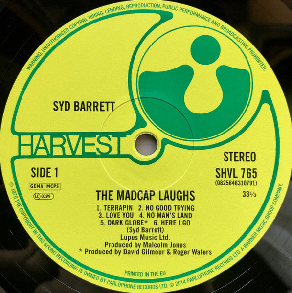 Image of Label Cover of 3034192E: LP - SYD BARRETT, The Madcap Laughs (Harvest; 0825646310791, Europe 2014 Reissue, Gatefold)   NEW/NEW