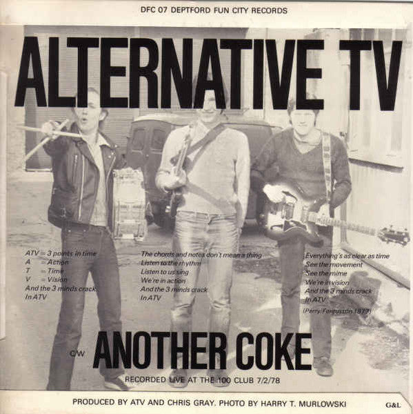 Image of Back Cover of 3324126E: 7" - ALTERNATIVE TV, Action Time Vision (Deptford Fun City Records; DFC 07, UK 1978, Picture Sleeve) No sleeve  /VG