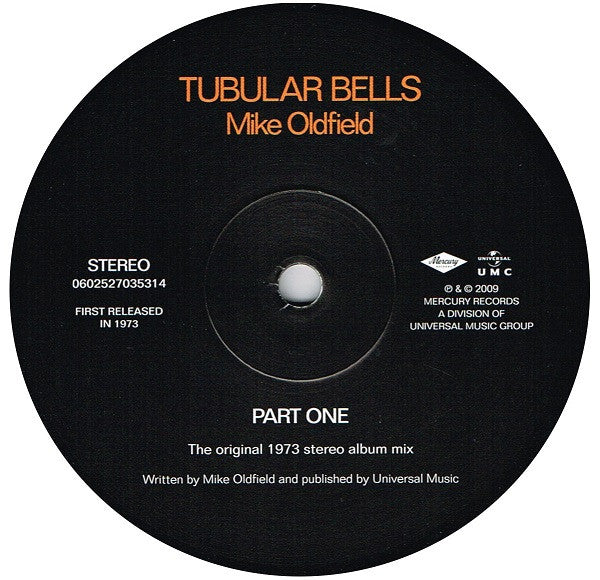 Image of Label Cover of LP - VG+/VG+ - MIKE OLDFIELD, Tubular Bells (Mercury; 0602527035314, Europe 2009 Reissue, Picture Sleeve, Inner, 180 Gram Vinyl), ,  - 3526244E