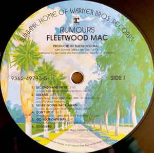 Image of Label Cover of LP - EX/VG+ - FLEETWOOD MAC, Rumours (Reprise; 9362-49793-5, Europe 2011 Reissue, Insert), ,  - 2626094E