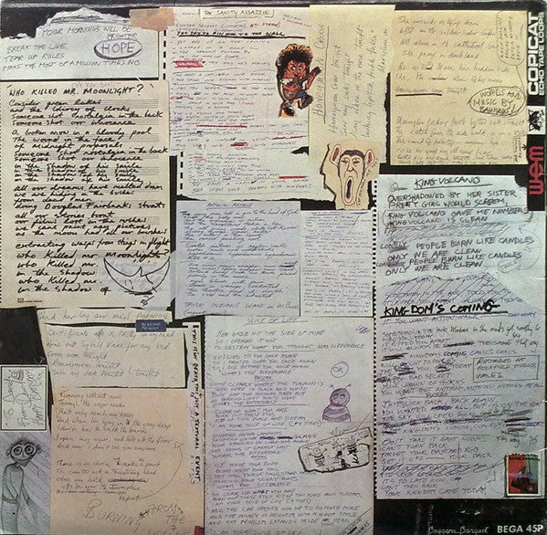 Image of Back Cover of LP - VG/G+ - BAUHAUS, Burning From the Inside (Beggars Banquet; BEGA45, UK 1983, Die Cut Sleeve, Insert, Picture Disc), Many marks on disc - plays with crackle and pop. Sleeve has edgewear,  - 3326206E