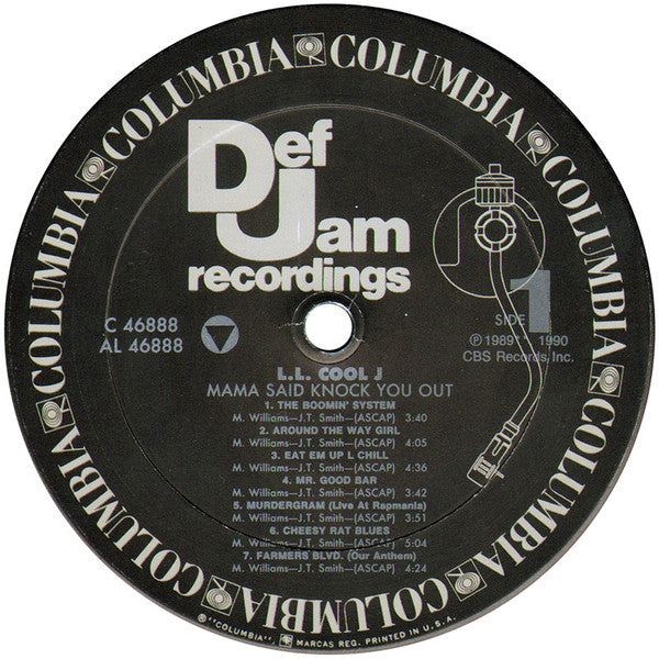 Image of Label Cover of LP - VG/G+ - LL COOL J, Mama Said Knock You Out (Def Jam; C46888, US 1990), Lots of hairlines around disc.,  - 3946146S