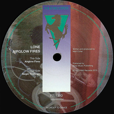 Image of Label Cover of 12" - VG+/VG+ - LONE, Airglow Fires (R & S Records; RS 1310 , UK 2013, Picture Sleeve), ,  - 2246135S