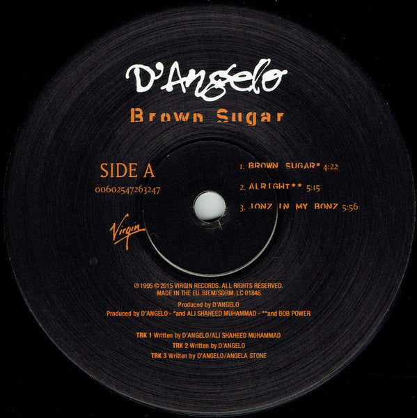 Image of Label Cover of 2xLP - NEW/NEW - D'ANGELO, Brown Sugar (Virgin; 4724081, Europe 2015 Reissue, 180 Gram), ,  - 2156071S