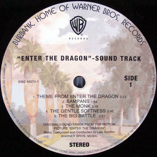 Image of Back Cover of LP - VG/VG - LALO SCHIFRIN, Enter the Dragon - OST (WB Burbank; 9362480741, UK 2001 Reissue), Light Marks only.,  - 2016273C