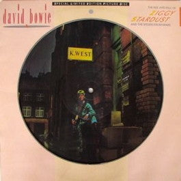 Image of Front Cover of 3214383C: LP - DAVID BOWIE, The Rise And Fall Of Ziggy Stardust And The Spiders From Mars (RCA; BOPIC3, UK 1984 Reissue, Die Cut Sleeve, Limited Edition Picture Disc) NO Insert.  VG/VG