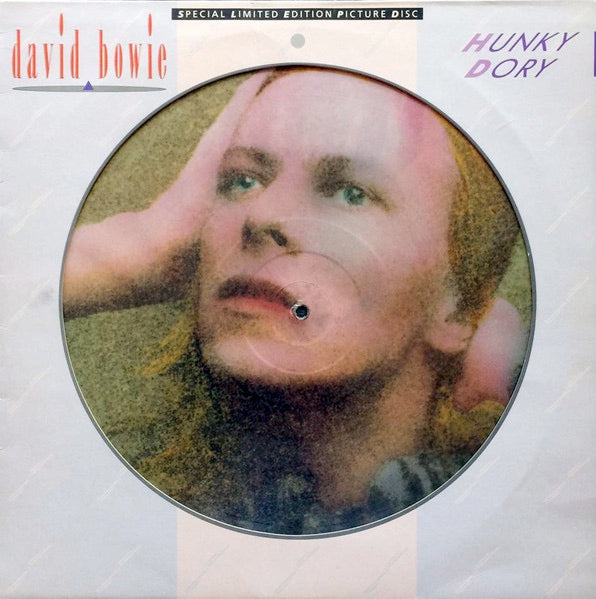 Image of Front Cover of 3214384C: LP - DAVID BOWIE, Hunky Dory (RCA Victor; BOPIC2, UK 1984 Reissue, Die Cut Sleeve, Limited Edition Picture Disc) NO Insert.  VG/VG