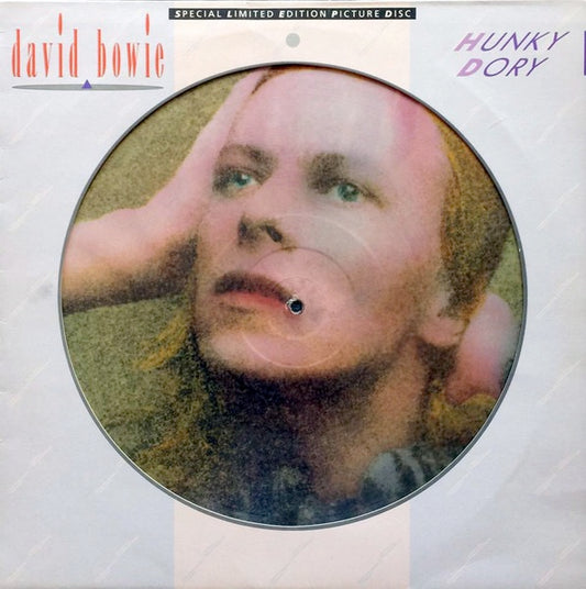 Image of Front Cover of 3214384C: LP - DAVID BOWIE, Hunky Dory (RCA Victor; BOPIC2, UK 1984 Reissue, Die Cut Sleeve, Limited Edition Picture Disc) NO Insert.  VG/VG