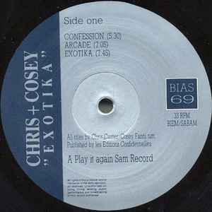 Image of Label Cover of LP - G+/VG - CHRIS AND COSEY, Exotika (PIAS; BIAS 69, Europe 1987, Throbbing Gristle), Hairlines & scuffs, edge & ring wear, creasing,  - 4246421S