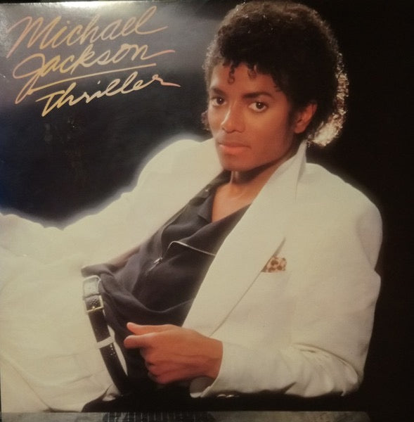 Image of Front Cover of LP - VG/VG - MICHAEL JACKSON, Thriller (Epic Dark Blue and Yellow; EPC 85930, Netherlands 1982, Non-Stickered Gatefold, Inner), Light marks only. Sleeve has light ring wear but looks good,  - 2626194E