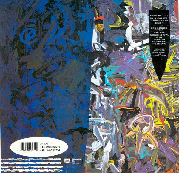 Image of Back Cover of LP - VG+/VG+ - DAVID BOWIE, Tonight (EMI America; DB 1, UK 1984, Inner), ,  - 2426117E
