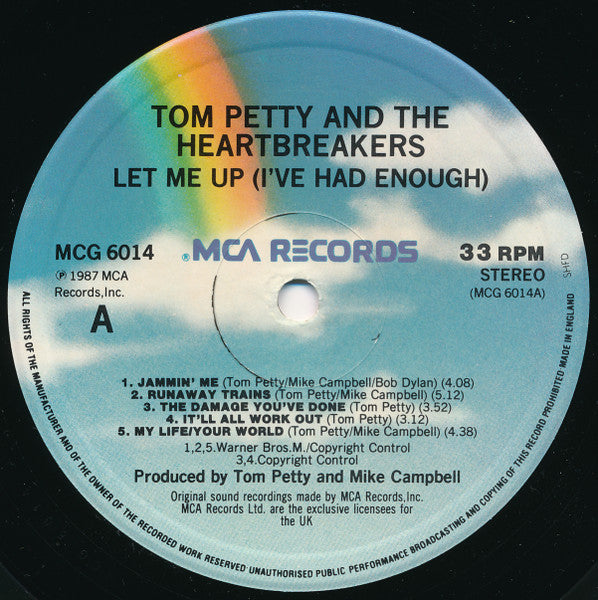 Image of Label Cover of LP - VG/VG - TOM PETTY AND THE HEARTBREAKERS, Let Me Up (I've Had Enough) (MCA; MCG 6014, UK 1987, Inner), ,  - 3646293S