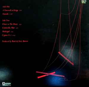 Image of Back Cover of LP - VG/G+ - RUSH, A Farewell to Kings (Mercury; 9100 042, UK 1977, Gatefold with gold stars on front cover, Inner), Writing imprint on front of sleeve, stain on label. ,  - 2326274E