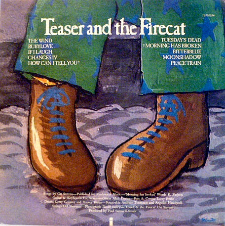 Image of Back Cover of LP - VG/EX - CAT STEVENS, Teaser and the Firecat (Island Pink Rim; ILPS9154, UK 1971, Textured Gatefold Sleeve, Company Inner), Strong VG sleeve, edge wear.,  - 3946449S