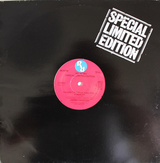 Image of Front Cover of 4145127S: 12" - JOHNNY THUNDERS, You Can't Put Your Arms Around a Memory (Real; ARE 3, UK 1978, Original "Special Limited Edition" Sleeve, Yellow Vinyl) Edge and Ring Wear  VG/VG+