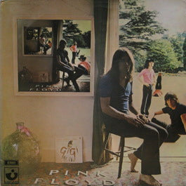 Image of Front Cover of 0426246E: 2xLP - PINK FLOYD, Ummagumma (Harvest Green, EMI On Rim, EMI Box; SHDW 1/2, UK 1977 Reissue, Laminated Gatefold) Strong G+, but one larger mark across D1-2, and hairlines to side A. One original liner, ripped. Sticker on rear and slight sticker damage in bottom corner.   VG/G+