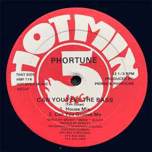 Image of Label Cover of 12" - VG+/VG - PHORTUNE, String Free / Can You Feel The Bass (Hot Mix 5; HMF 114, US 1988, Company Sleeve), one or two whispy hairlines. original company sleeve - still in shrink - opened w/ sticker front sleeve,  - 2846050S