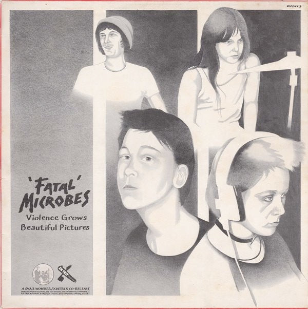 Image of Back Cover of 2514034C: 12" - POISON GIRLS / FATAL MICROBES, Piano Lessons / Violence Grows (Small Wonder; Weeny 3, UK 1979, Picture Sleeve, Insert) Strong VG+  VG+/VG+