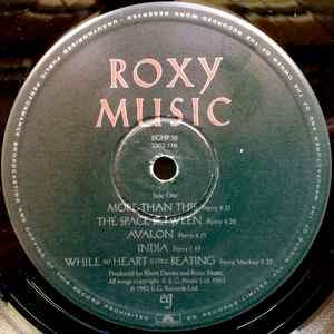 Image of Label Cover of 4624232E: LP - ROXY MUSIC, Avalon (EG; EGHP 50, UK 1982, Inner, No Barcode.)   VG/VG