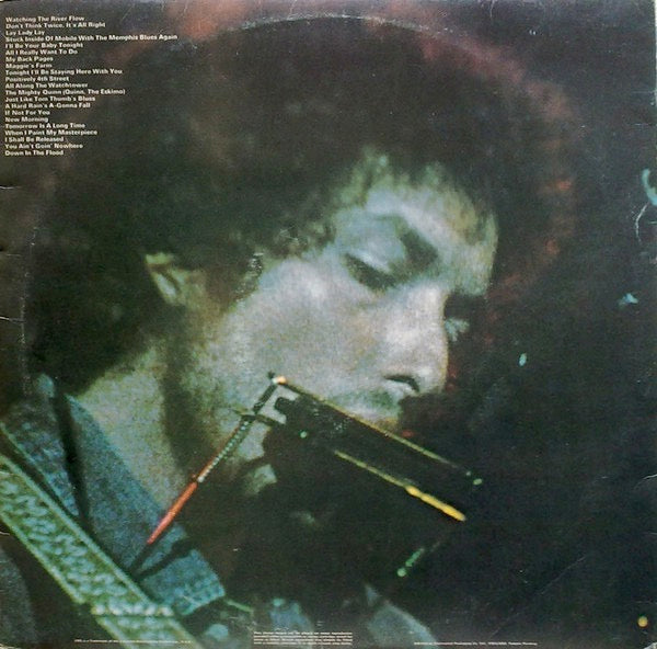 Image of Back Cover of 2xLP - VG/VG - BOB DYLAN, More Bob Dylan Greatest Hits (CBS Smooth Orange (33 1/3 On Label); 67239, UK 1971, Inside Loading Gatefold Sleeve, Big Ben Publishing, No 'Record 1 of 2 Record Set' Text), Strong VG,  - 2726303E