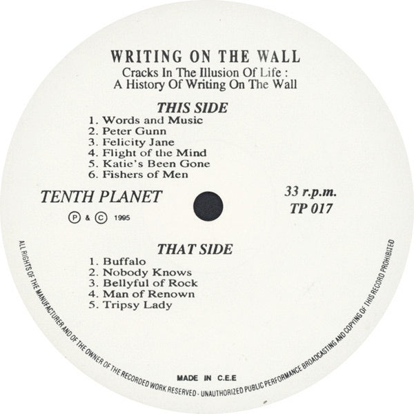 Image of Label Cover of 2114084C: LP - WRITING ON THE WALL, Cracks In The Illusion Of Life (Tenth Planet; TP017, UK 1995, Gatefold) Limited Edition No.881. Sticker Damage To Sleeve  VG/VG