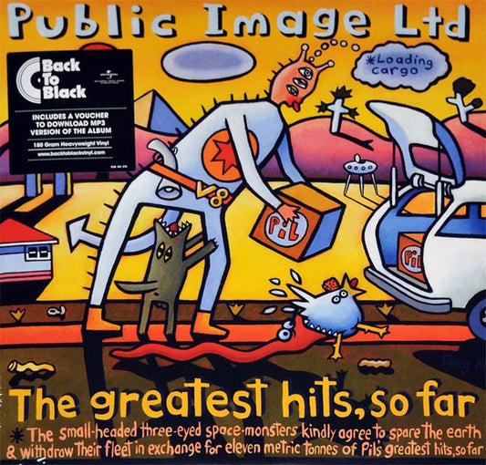 Image of Front Cover of 2xLP - VG+/VG+ - PUBLIC IMAGE LIMITED (PIL), The Greatest Hits, So Far (Virgin; 5351092, Europe 2014 Reissue, 2 Inners, 180 Gram Vinyl), SIGNED by John Lydon using his "John Rotten Was Here" signature,  - 3746353S