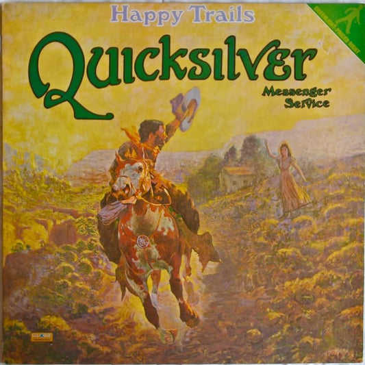 Image of Front Cover of LP - VG+/VG - QUICKSILVER MESSENGER SERVICE, Happy Trails (Capitol Green-light; GO2012, UK 1980s Reissue), ,  - 1416111C