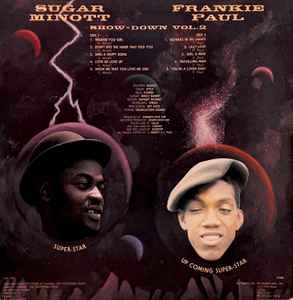 Image of Back Cover of LP - VG/VG - SUGAR MINOTT / FRANKIE PAUL, Show-Down Vol. 2 (Empire Records; JJ-160, US 1983), Light hairlines. Wear to sleeve with some creasing & ringwear.,  - 4046130S