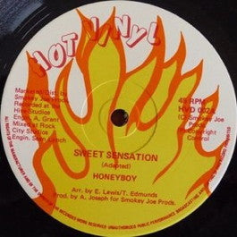 Image of Front Cover of 12" - /VG+ - HONEY BOY, Sweet Sensation / Sound Of Silence (Hot Vinyl; HVD 002, UK 1984, Plain Sleeve), Light lines only, plays clean.,  - 1326247E