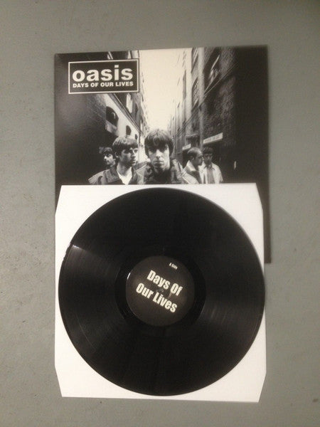 Image of Label Cover of LP - VG/VG+ - OASIS, Days Of Our Lives (,  2016, Unofficial. Various colours), Peach marbled vinyl,  - 2626008E