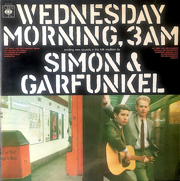 Image of Front Cover of LP - VG/VG - SIMON AND GARFUNKEL, Wednesday Morning, 3am (CBS Orange (33 1/3 On Label); 63370, UK 1960s Reissue, Non-Flipback Laminated Front Sleeve), ,  - 1746157S