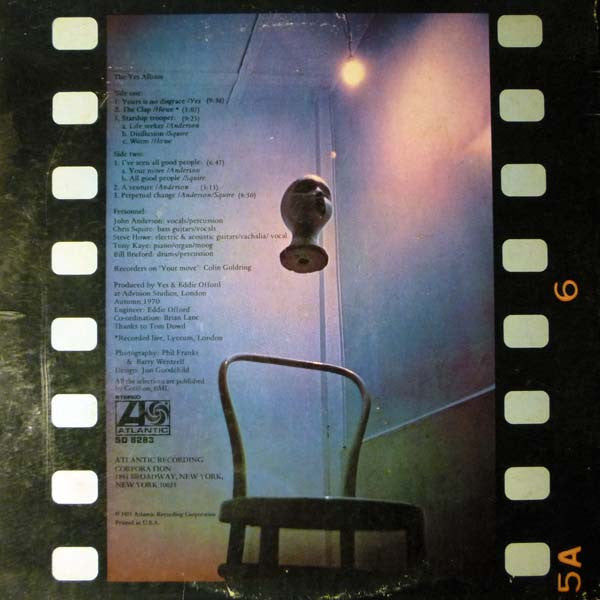 Image of Back Cover of LP - VG/VG - YES, The Yes Album (Atlantic; SD 8283, US 1971, Gatefold, Presswell Pressing), ,  - 1626242E