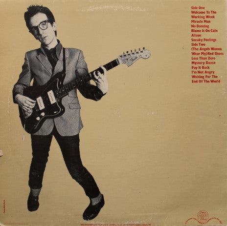 Image of Back Cover of LP - VG/G+ - ELVIS COSTELLO, My Aim Is True (Stiff; SEEZ3, UK 1977, Beige Back Cover), ,  - 2826298E